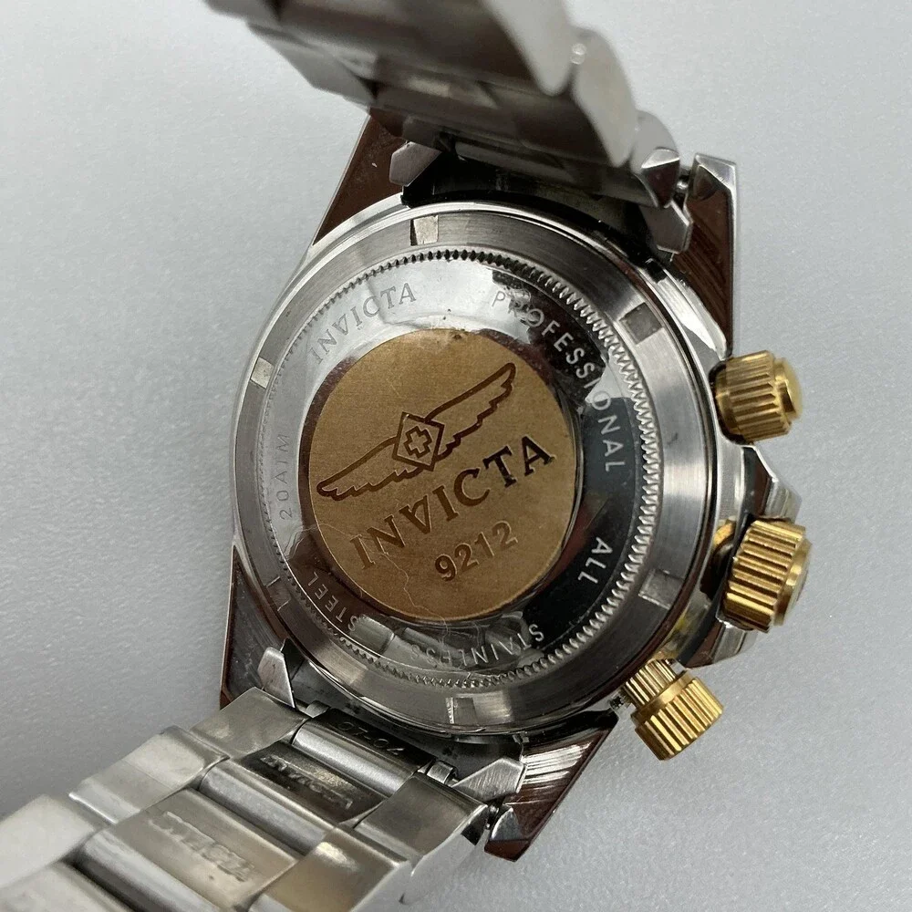 Invicta Speedway 9212 Mens Watch 41mm Two Tone Chronograph New Battery 8.5